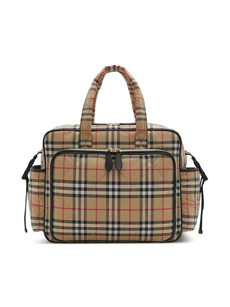 burberry logo diaper bag|diaper tote Burberry diaper bag.